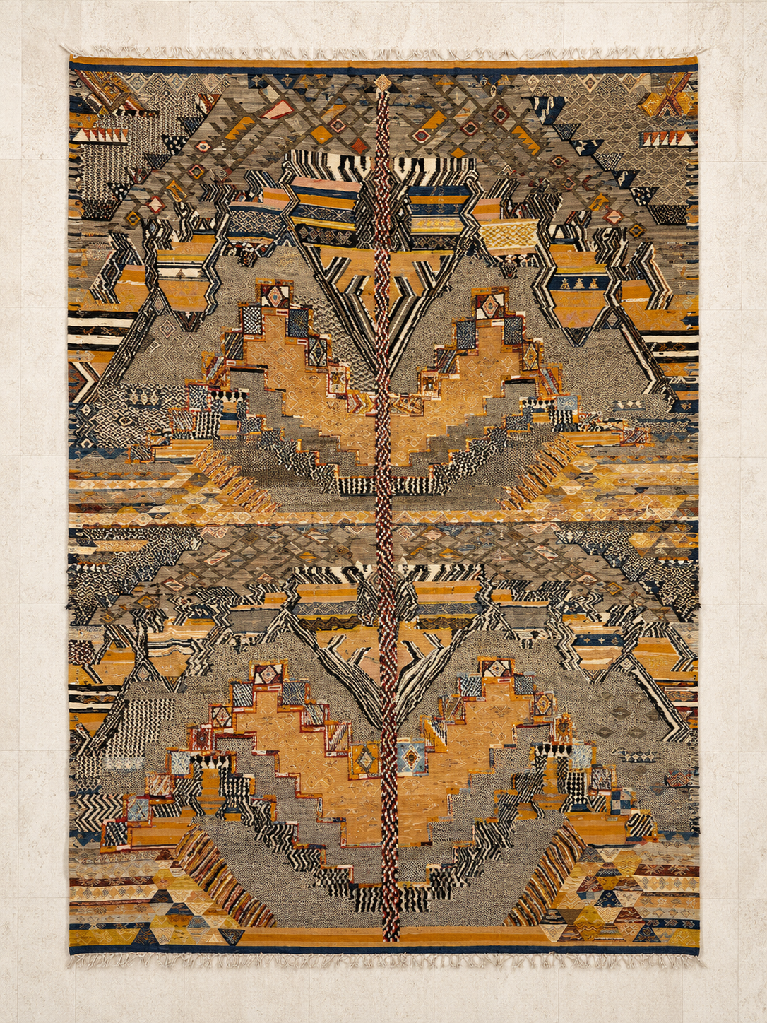 Nomadic Tree of Life — Three Techniques. Taznakht, c. 1965–1980. 400 × 600 cm.