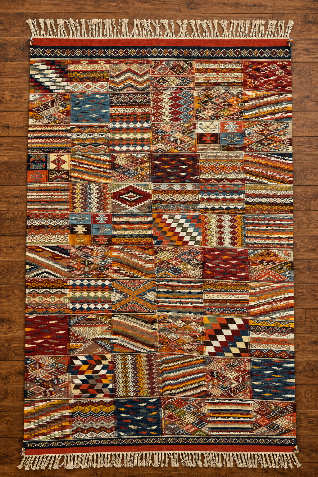 A Zemour flatweave kilim from the collection.